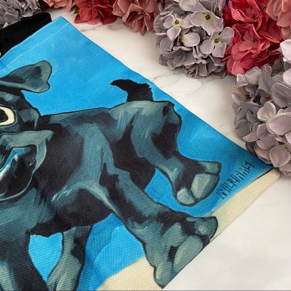 Eco-Friendly Goofy Black Lab Dog Folding Tote Bag - Picture 7 of 14